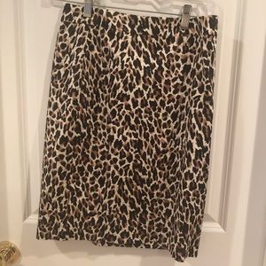 J. Crew leopard pencil skirt